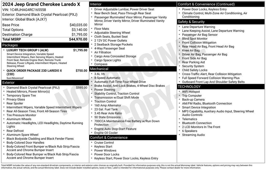 jeep grand cherokee 2024 1C4RJHAG4RC165558 image jeep grand cherokee 2024 1C4RJHAG4RC165558 image
